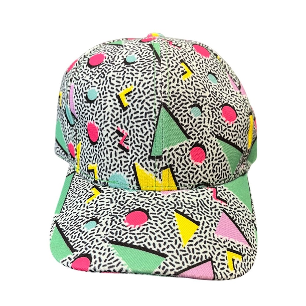 Unbranded Baseball Cap Unisex OS Multicolor 90s Retro Memphis Geometric Print